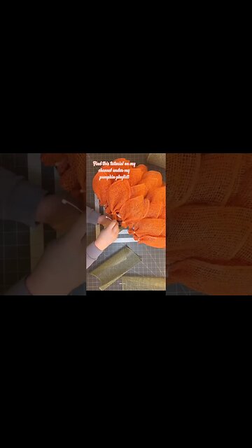 How to Make a Pumpkin Wreath with a Dollar Tree Frame