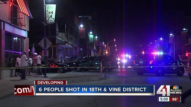 Six people shot near 18th & Highland in KCMO