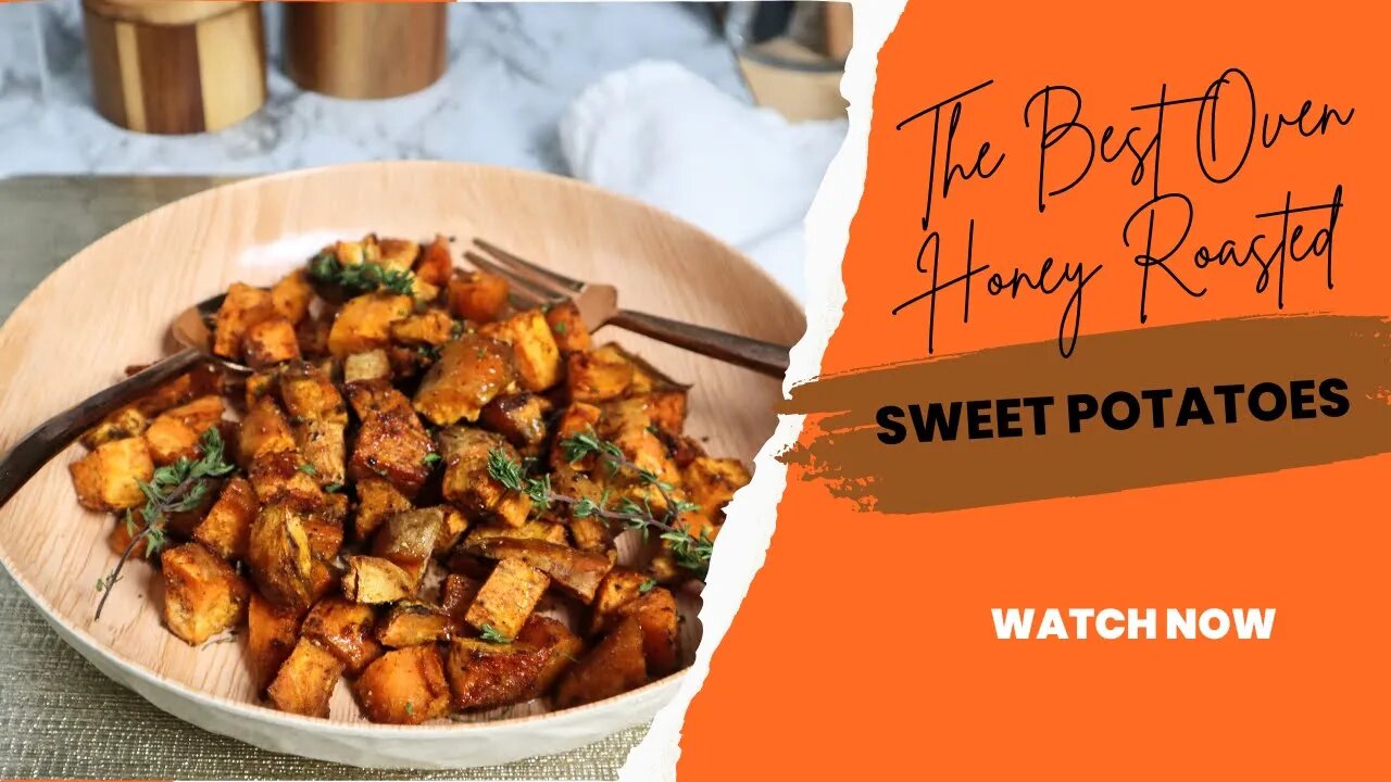 Make this Oven Honey Roasted Sweet Potatoes | The Perfect Side Dish & Easy to make.