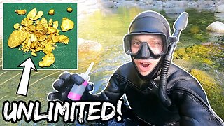 Finding An UNLIMITED Source Of Gold Underwater!