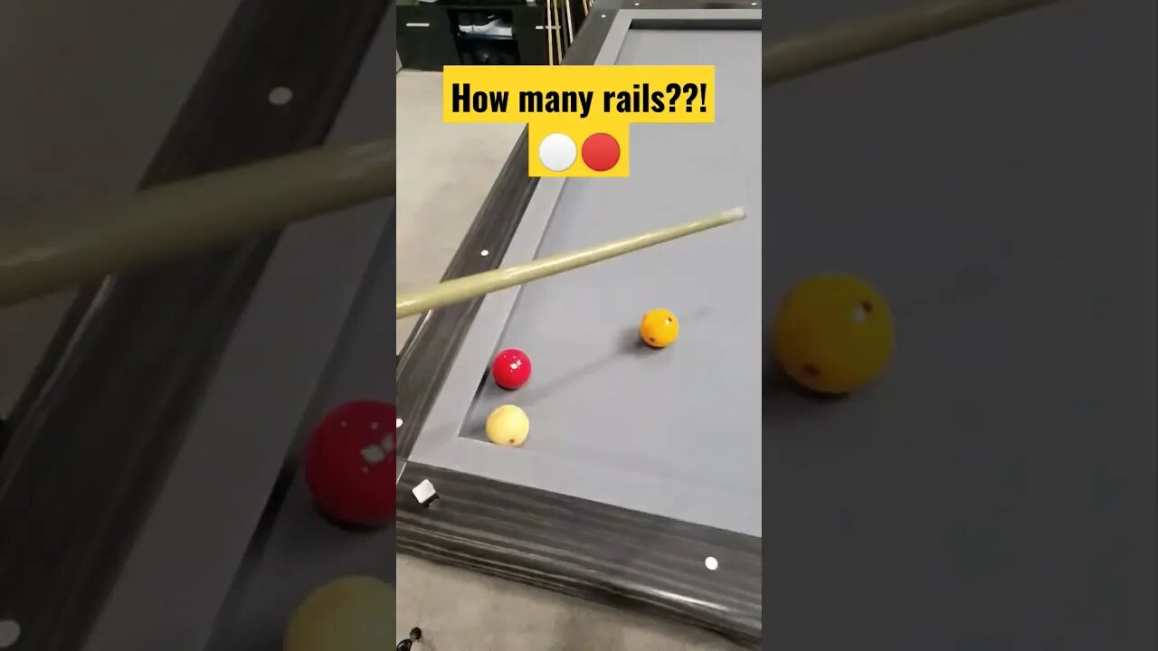 How many rails can you count?! Yes the ⚪ grazed the 🔴 for the point :) #shorts #8ballpool