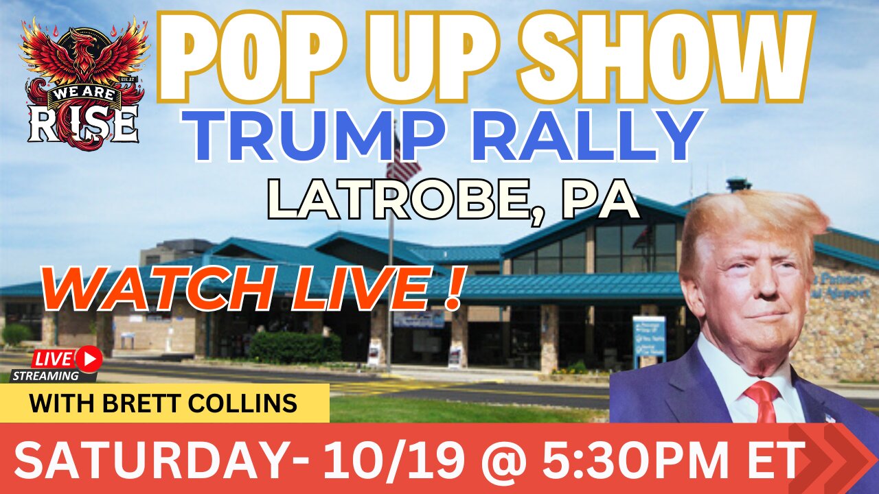 Live: Brett Collins Covers Latrobe, PA Trump Rally | We Are Rise | Oct 19, 2024