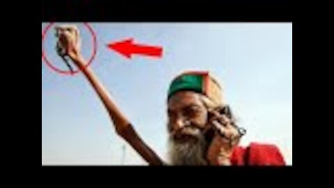 This man has kept his hand raised for 59 years without bringing it down