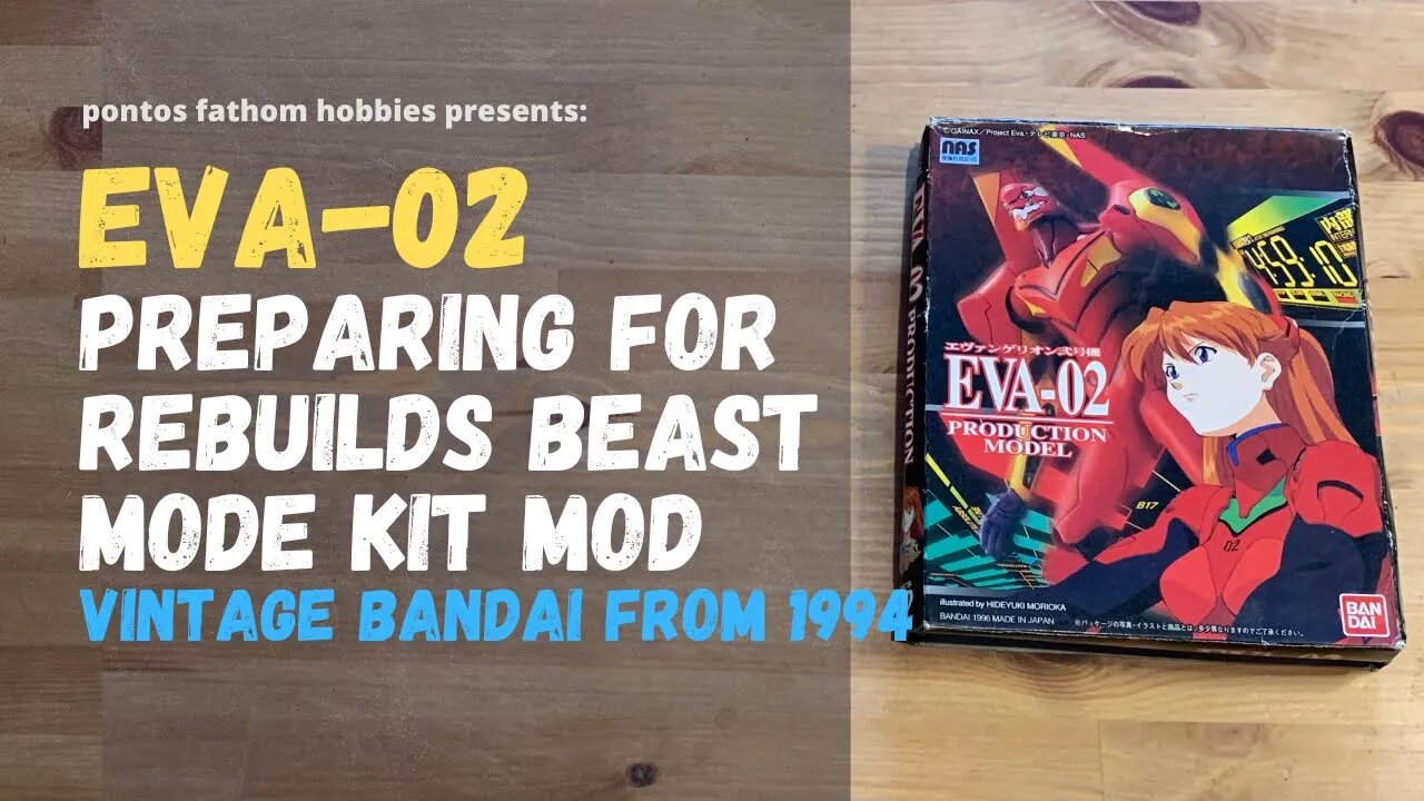 Vintage Bandai EVA-02 - Preparing for custom Beast Mode build. Evangelion Gunpla Unit -02