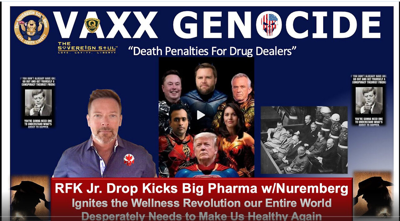 WWG1WGA: RFK Jr Drop Kicks Big Pharma for V*axx Genocide! Nuremberg Next? Wellness Revolution Here!