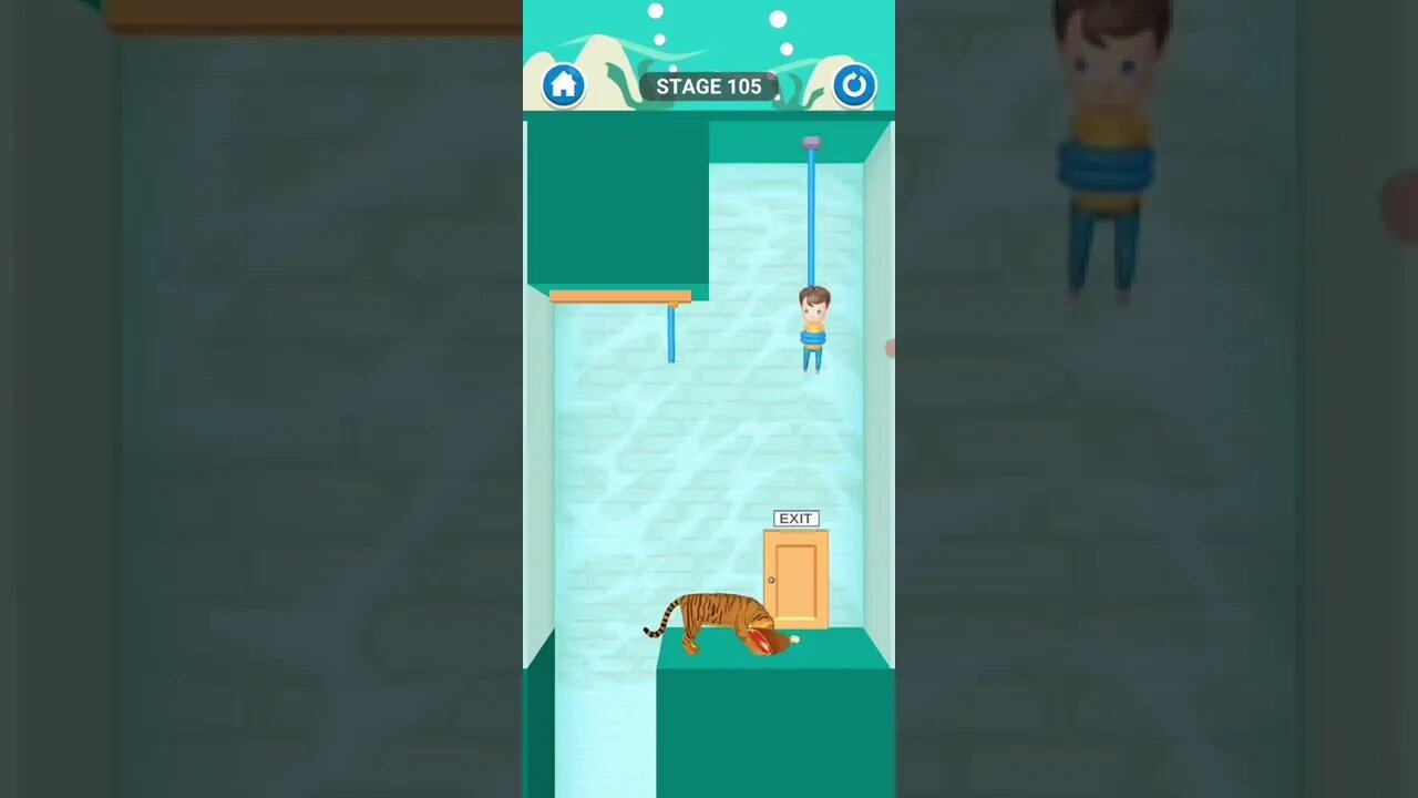 rescue cut rope puzzle 😎 #shorts