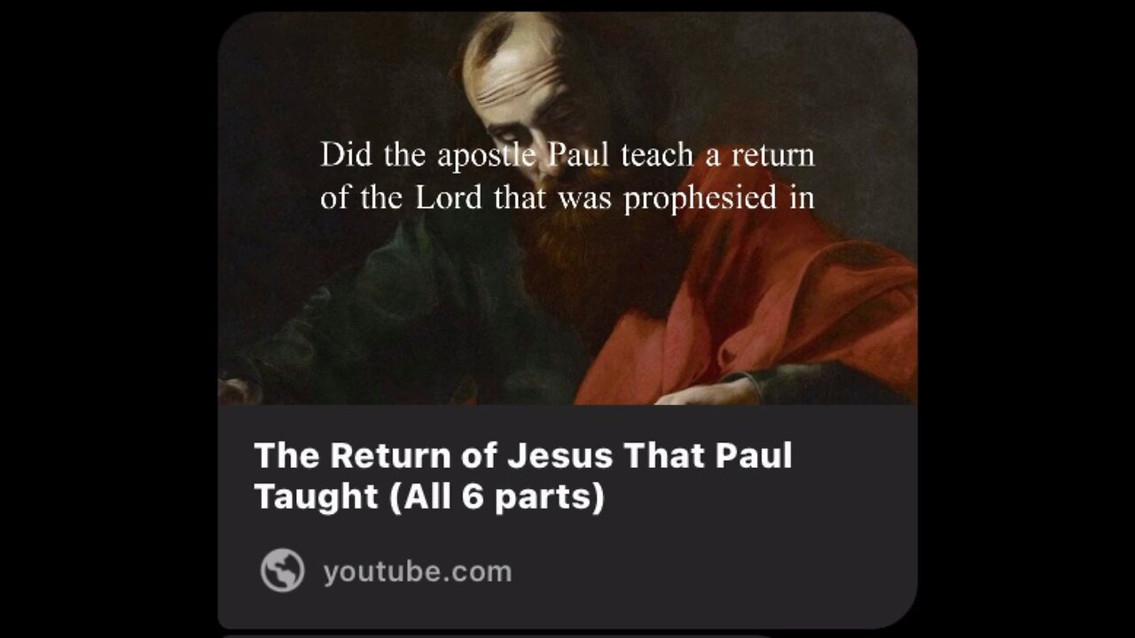 Captioned - The return of Jesus that Paul taught