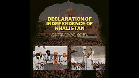 Khalistan Declaration - 29.4.1986