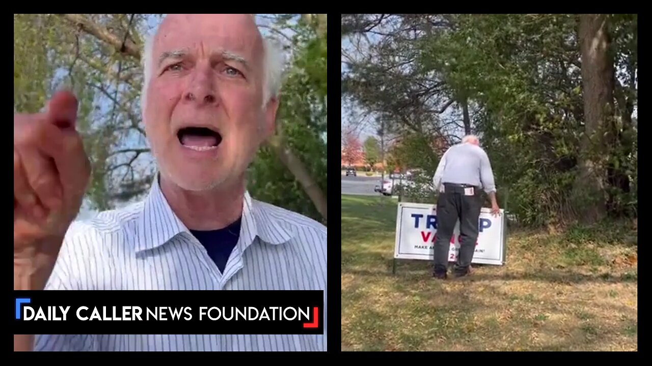 Man CAUGHT Stealing A Trump Sign?