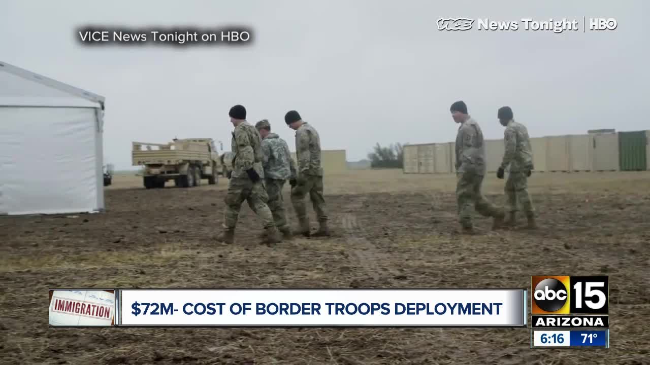 Questions rising over cost of troops on U.S., Mexico border