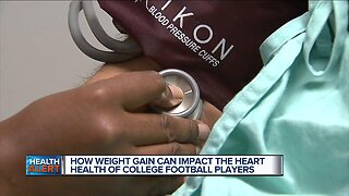 College football players’ weight gain, high blood pressure can be hard on the heart