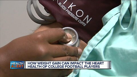 College football players’ weight gain, high blood pressure can be hard on the heart