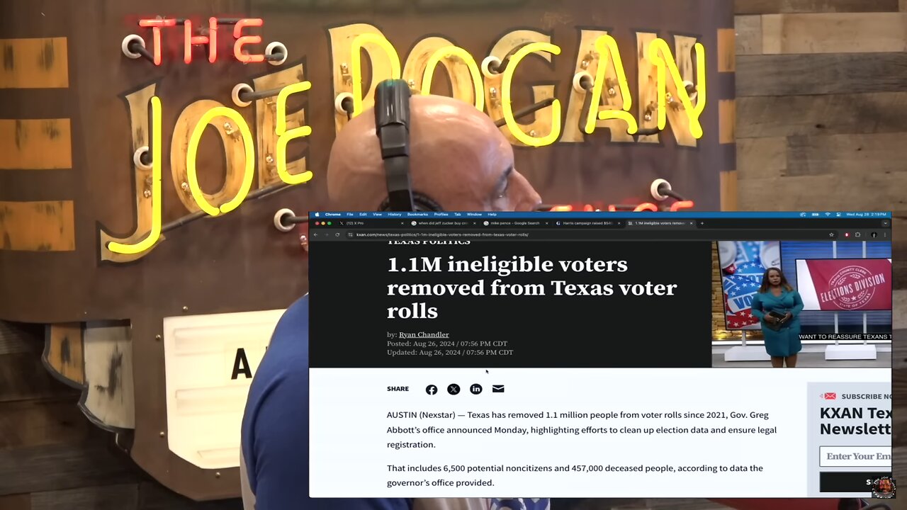 1.1 Million Voters Removed From Voter Rolls - Joe Rogan & Mike Baker