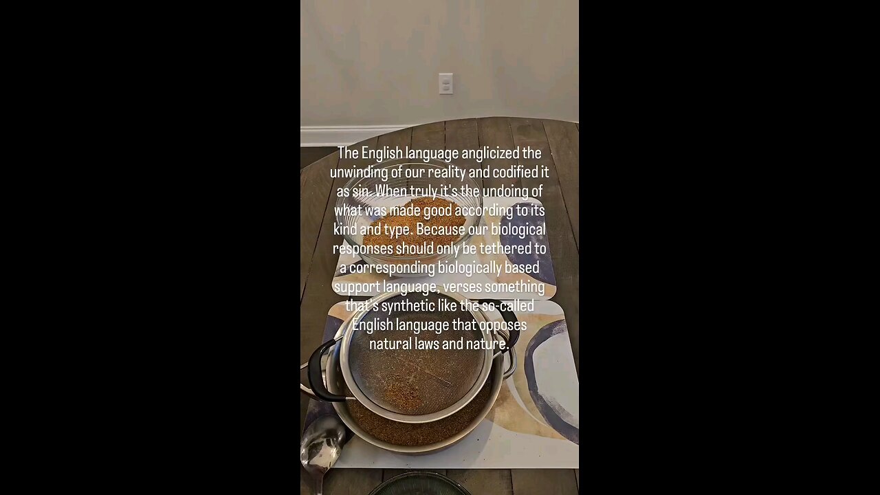 The undoing of what was made good.