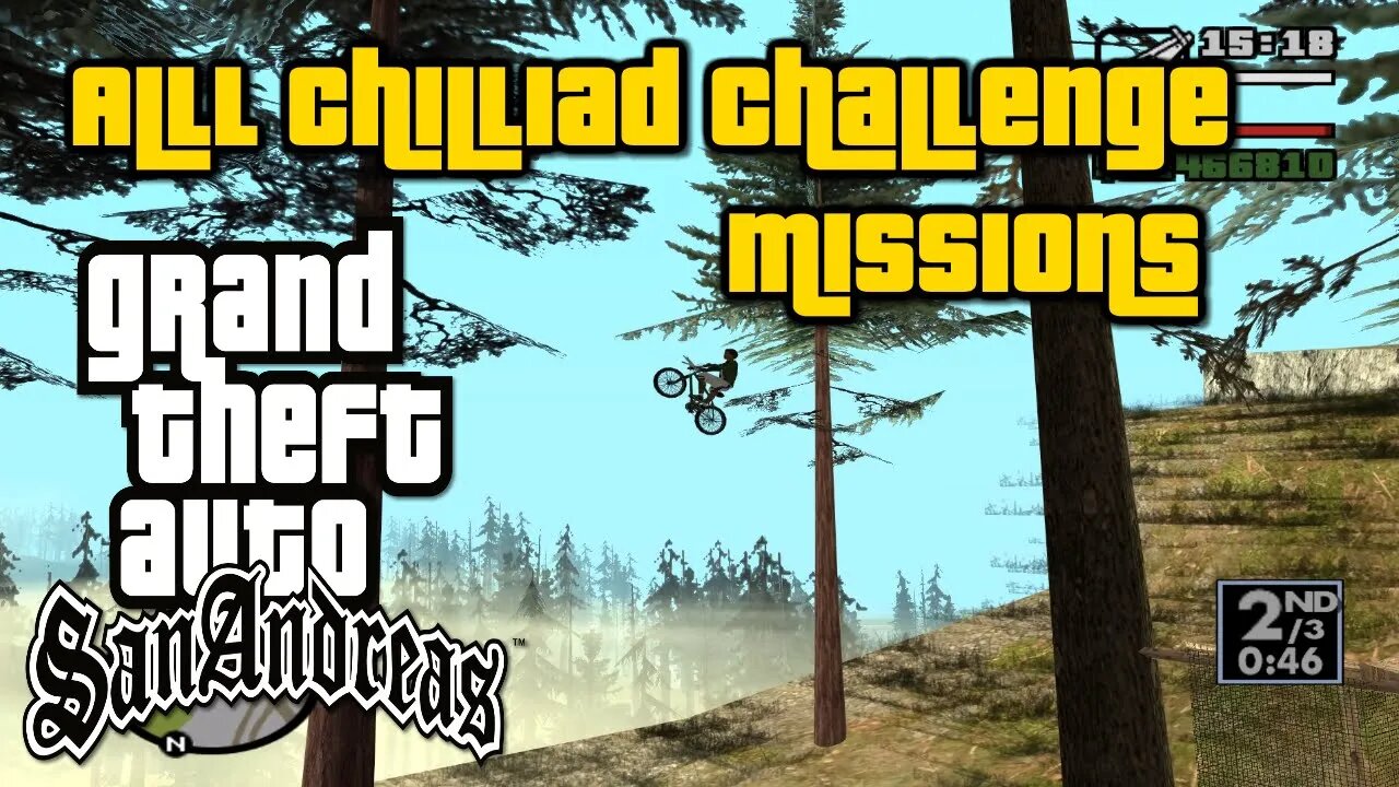 Grand Theft Auto: San Andreas- Chilliad Challenge ALL RUNS SUPER EASY [Mountain Bike Minigames]