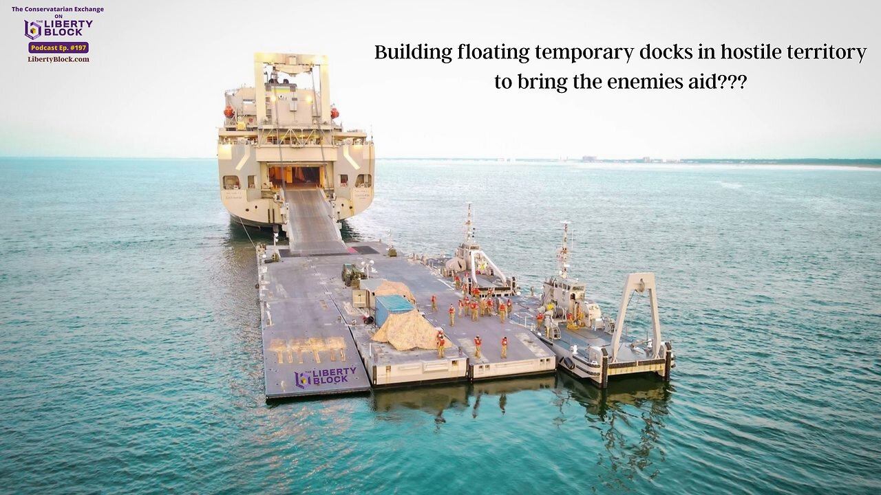 Building floating temporary docks in hostile territory to bring the enemies aid???