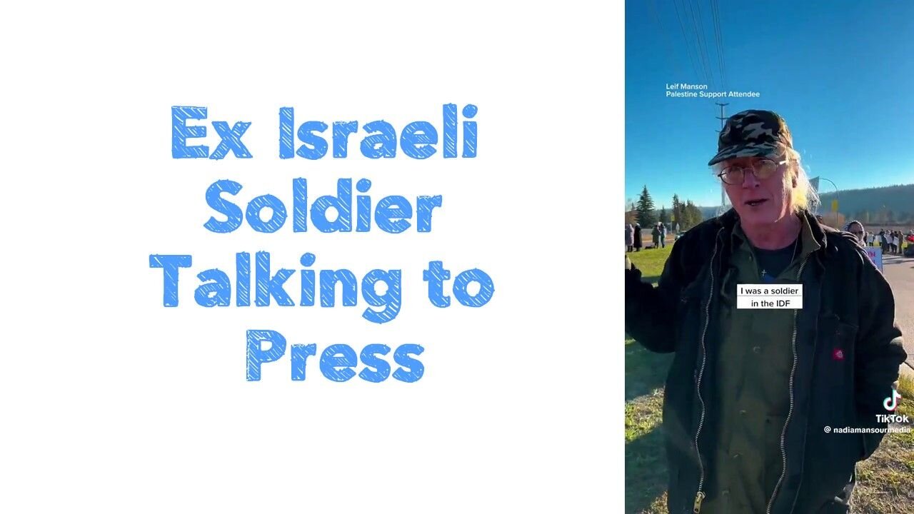 Ex Israeli Soldier Talking to Press