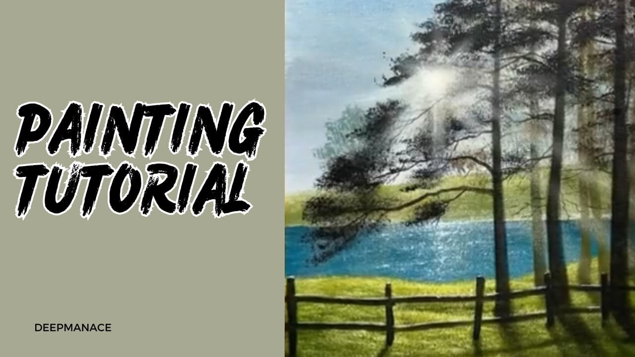 Morning Forest Painting / Acrylic Painting for Beginners