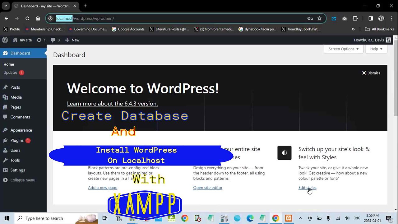 Create Database And Install WordPress On Localhost With XAMPP