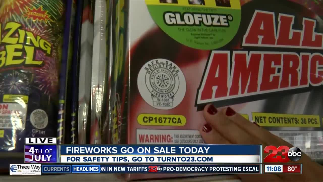 Firework sales start today in Bakersfield