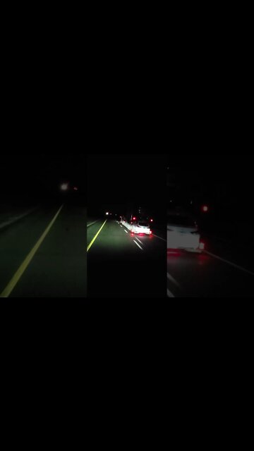 Passing a car hauler at night: 112 km/hr.