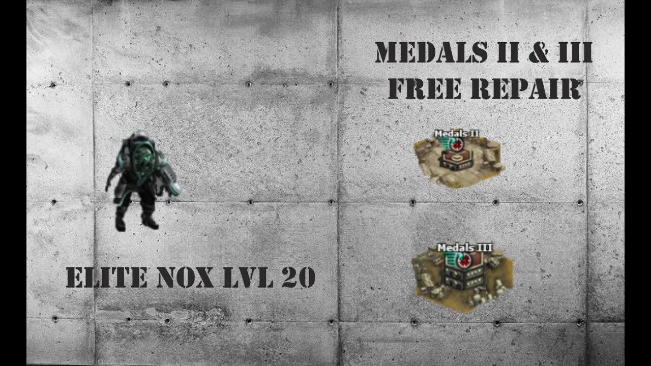 War Commander - Elite NOX vs. Medals II, III - Free Repair