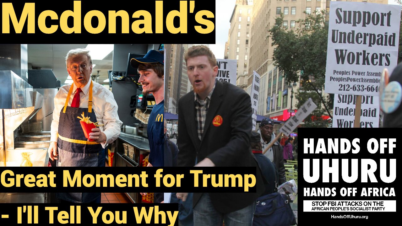 Mcdonald's - Great Moment for Trump - I'll Tell You Why