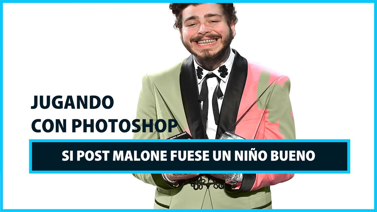 Transformación con Photoshop: Si Post Malone fuese un niño bueno...