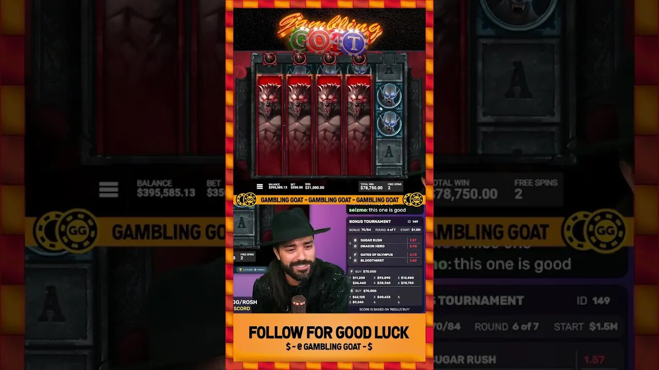 Roshtein "Is that a 1000x online big slot win?" | Bloodthirst Slot #shorts