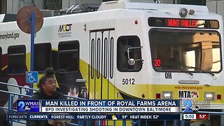 Man killed in front of Royal Farms Arena