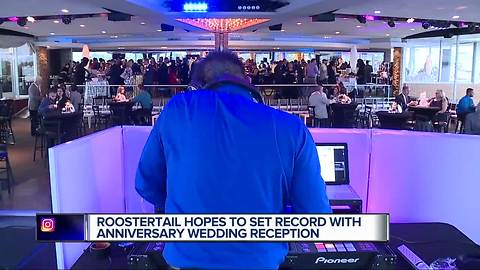 Detroit's Roostertail celebrates anniversary with couples married there in world record attempt