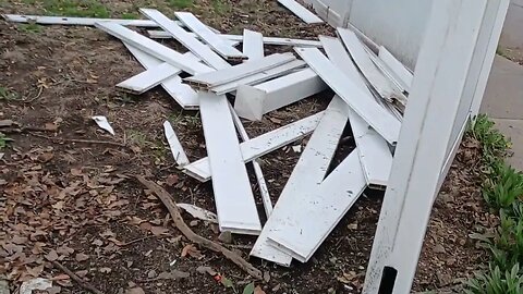 the aftermath of car running a house in Milton