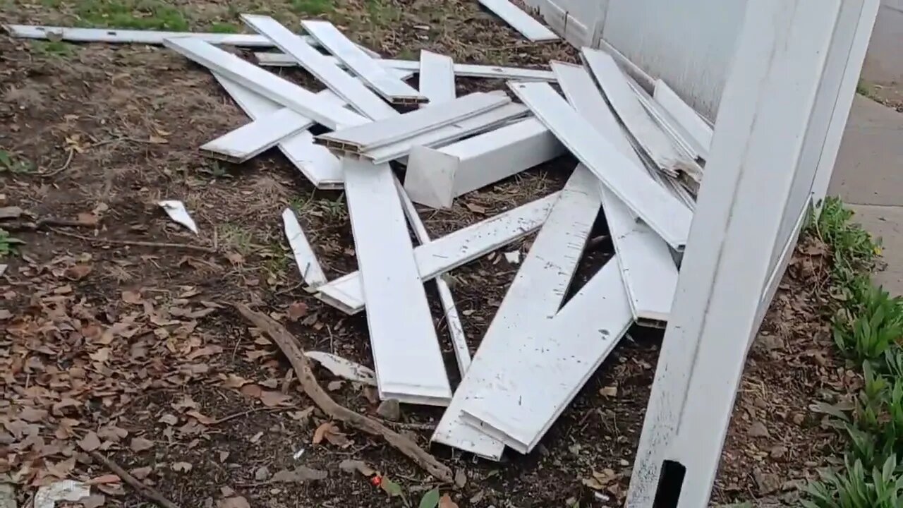 the aftermath of car running a house in Milton