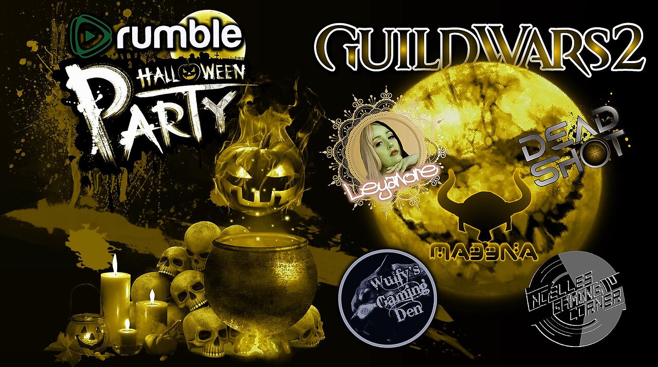 GuildWars2 - Halloween party with MADDNA, LEYANORE and NOELLEGAMINGCORNER part 1.