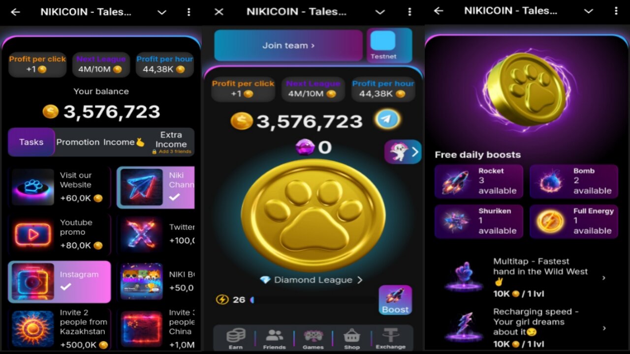 NIKICOIN - Tales Of Telegramia | Upgrade Pets And Collect Crystals | New Telegram Crypto Mining Bot
