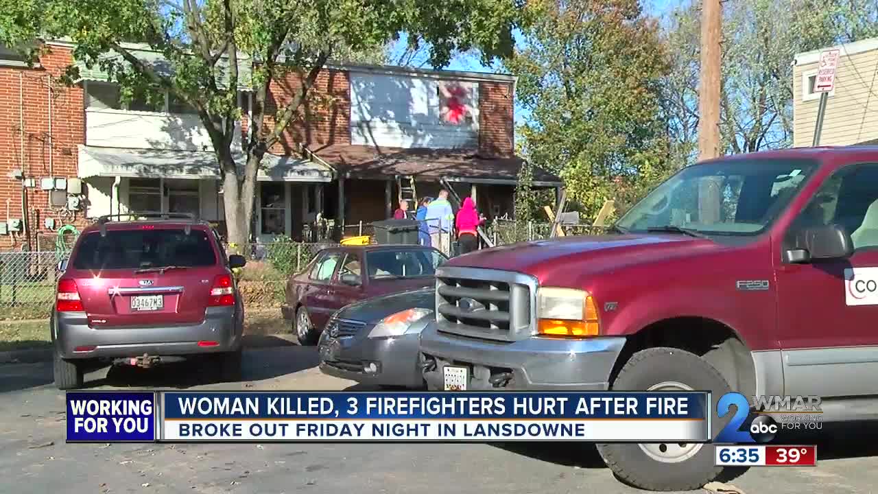 Woman Killed, 3 Firefighters Hurt after Landsdowne Fire