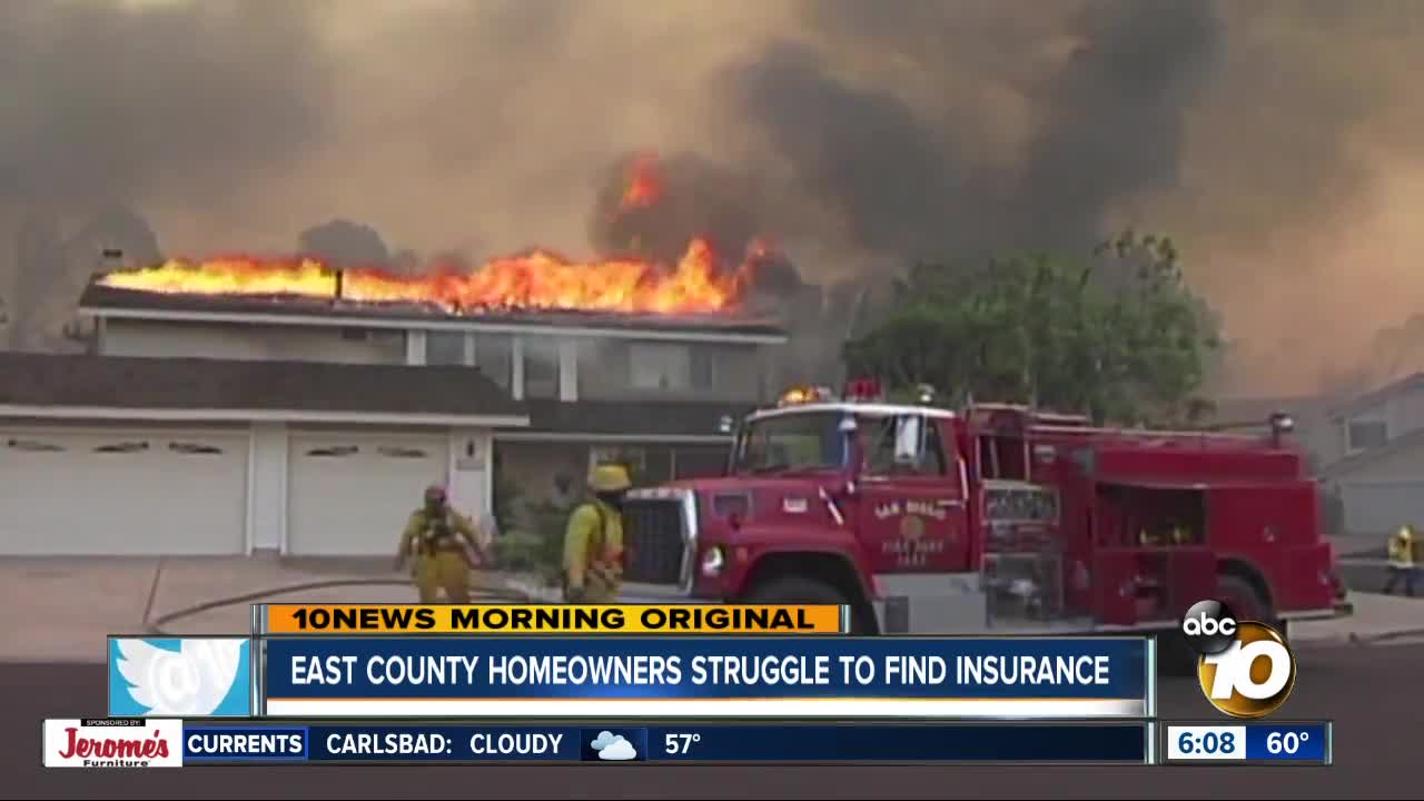 East County homeowners struggle to find, keep insurance as wildfire danger increases