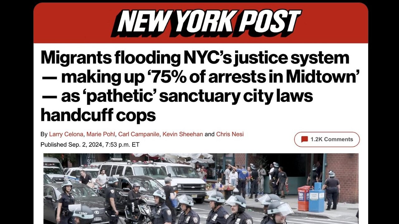 Migrants made up 75% of NYC arrest in Midtown