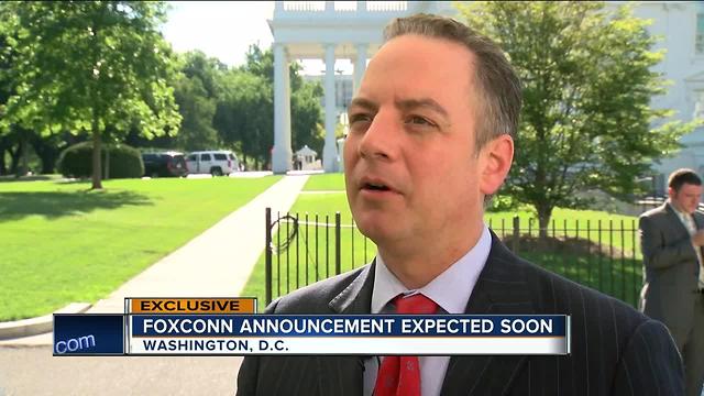 White House Chief of Staff Reince Priebus says Trump met with Foxconn