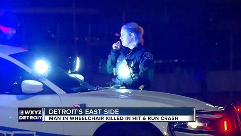 Man in wheelchair killed in hit-and-run crash on Detroit's east side