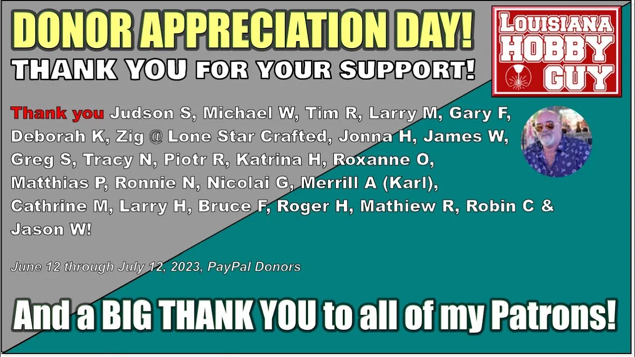 😍 Donor Appreciation Day! Thank You to all of the donors to the channel!