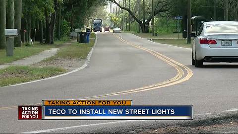 Tampa woman fighting for streetlights on dark street