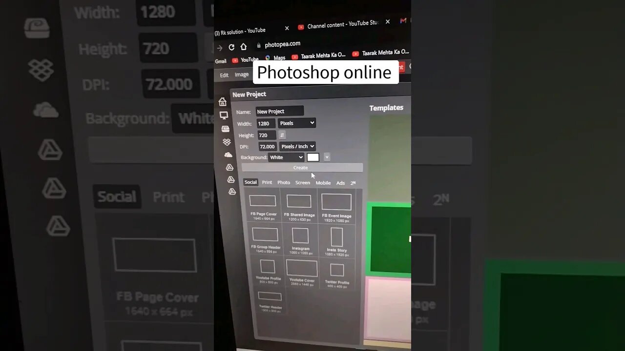 how to use Photoshop online #shorts #youtube