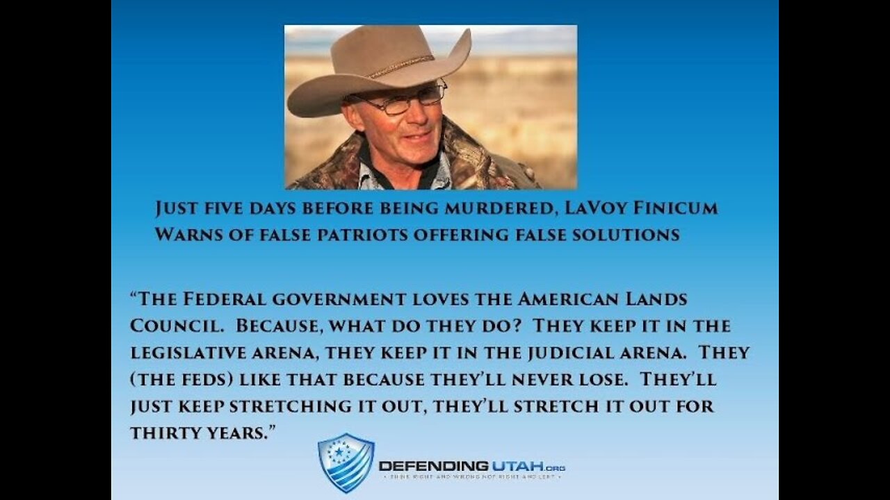 Never Forget, LaVoy Finicum Exposes Ken Ivory, Mike Noel Legislator Betrayal