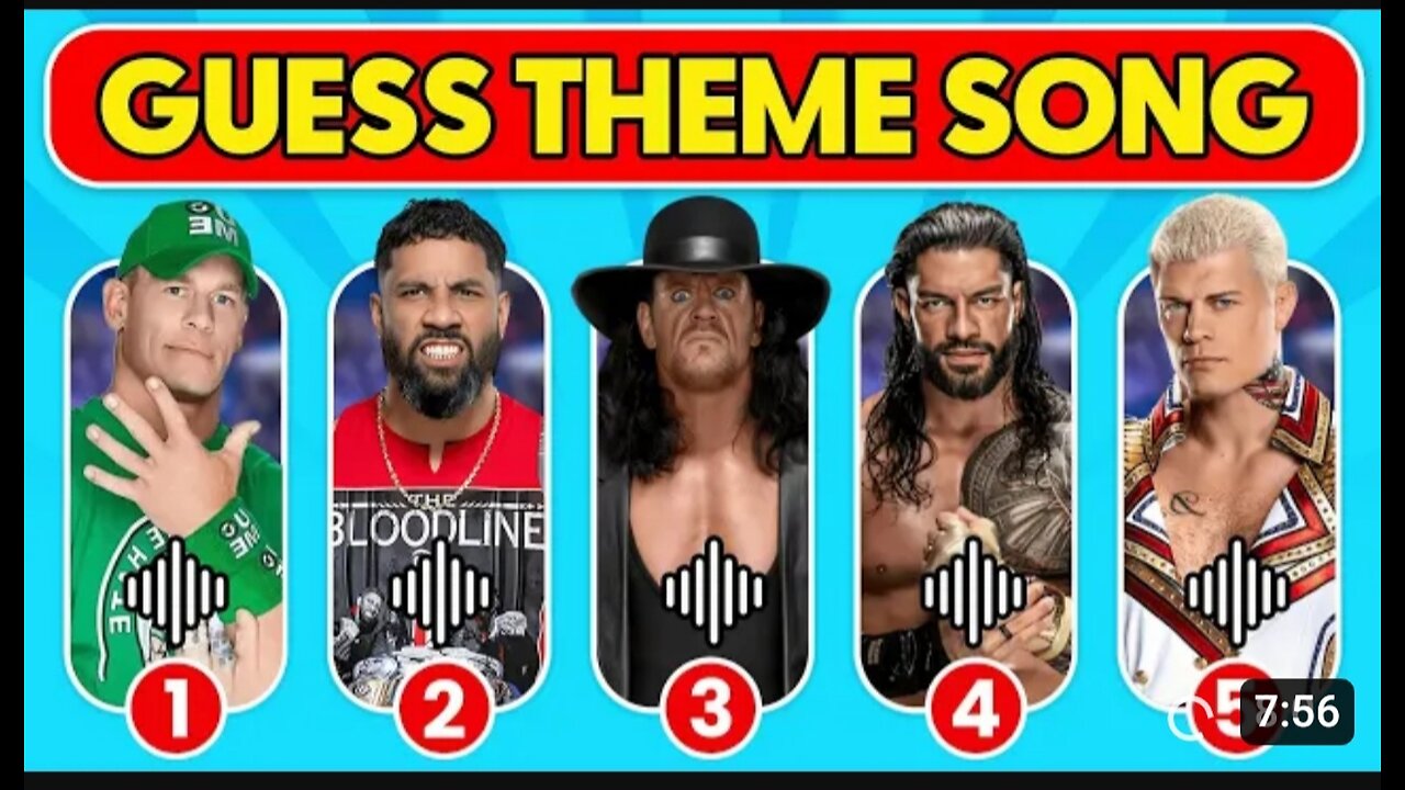 Guess The Theme Song of Your Favourite WWE Superstar | Jey Uso, John Cena, The Rock, Cody Rhodes