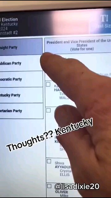 Voting Machines in Kentucky not allowing to pick Trump from President
