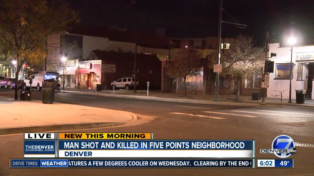 Man shot and killed in Five Points neighborhood