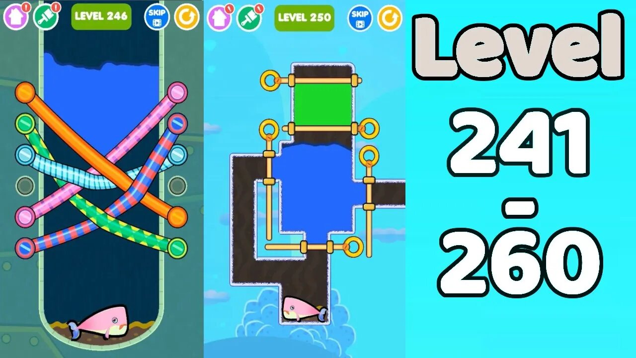 Save the Fish walkthrough Level 241 - 260 | Mronger