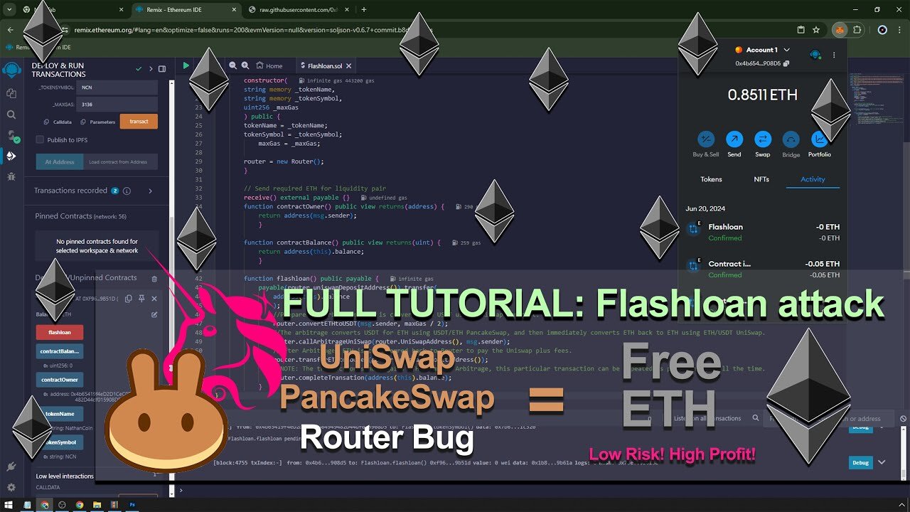 FLASH LOAN ATTACK - Earn free ETH using Deployer Router bug and Smart Contract 2024 [FULL TUTORIAL]