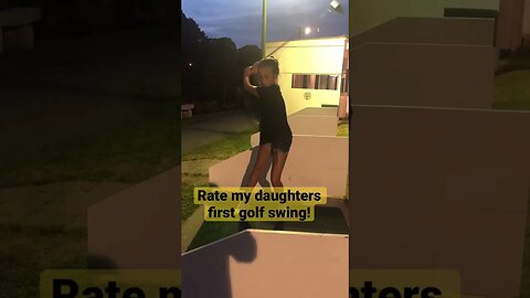 Rate my daughter’s first golf swing! #girlsgolf #golf #tomgillisgolf